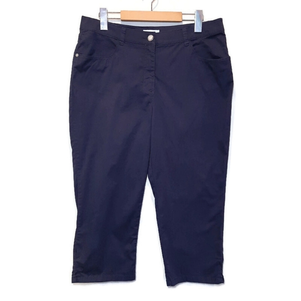 DKR & Co Signature Collection Navy Blue Capri Cropped Pants Womens Size 10
